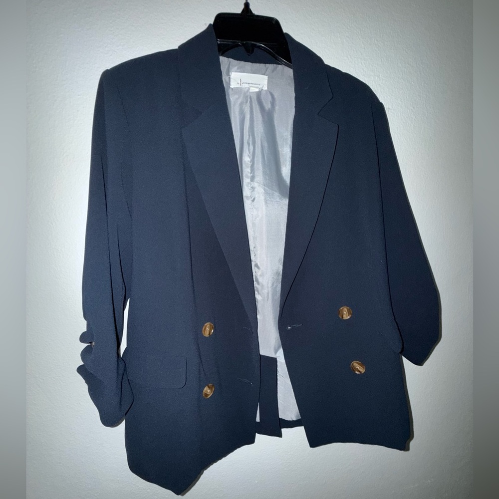 Anthropologie Navy Blazer